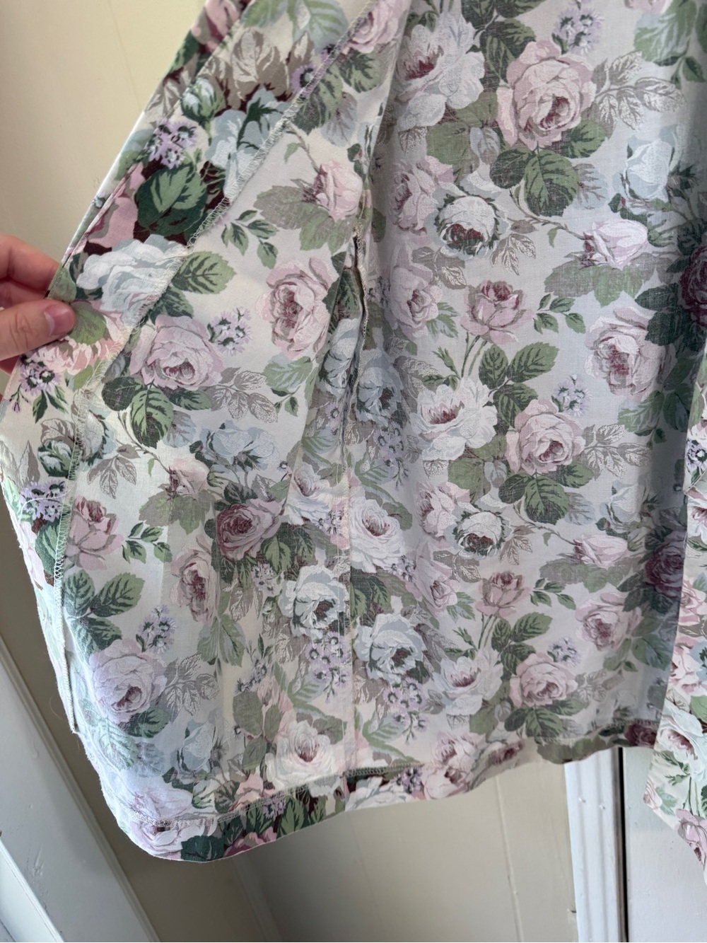 Vintage Floral Open Front Blazer Jacket Cottagecore Garden Roses Size 2 - Picture 5 of 12